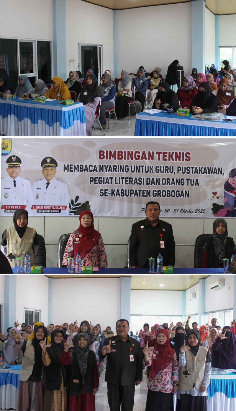 10 30 Dinarpusda Grobogan Gelar Bimtek Membaca Nyaring untuk Guru Pustakawan Pegiat Literasi dan Orang Tua